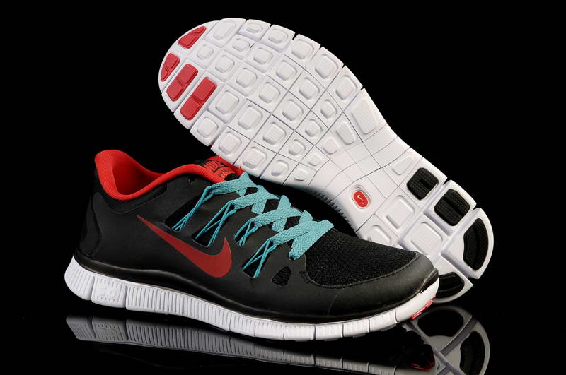 Nike Free Run 5.0 V2 Mens Running Shoes New Breathable Black Red